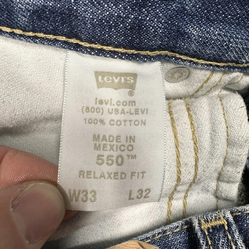 Levi's 550 Relaxed Fit Denim‎ Jeans Men's Blue 33x32(32x32) Medium Wash Y2K